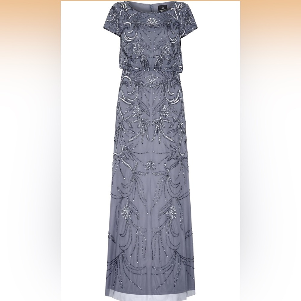 Adrianna Papell Long Beaded Dress